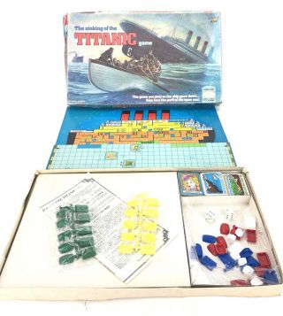 Vintage The Sinking Of The Titanic Board Game Ideal Toy Corp 1976 Complete