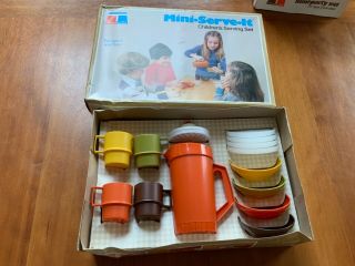 Vtg Tupperware Mini Serve It Set Orig Box Complete Children Toy Dishes 1979 Dart