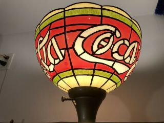 COCA COLA TIFFANY STYLE ACRYLIC TORCHIERE 72” FLOOR LAMP 3