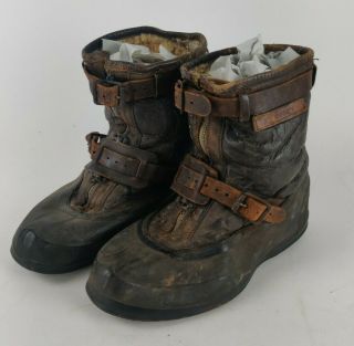 Wwii Ww2 Usaaf Army Air Forces Winter Flying Flight Boots Sz Large Type A - 6 A6