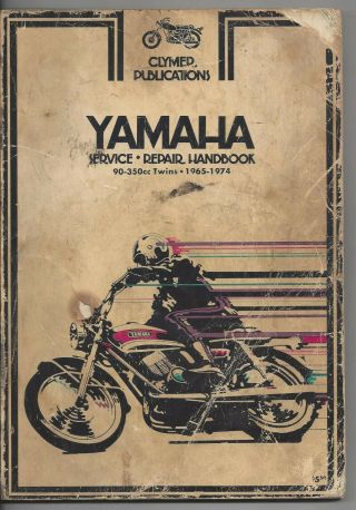 Vintage Clymer Yamaha Service Repair Handbook 90cc - 350cc Twins 1965 To 1974