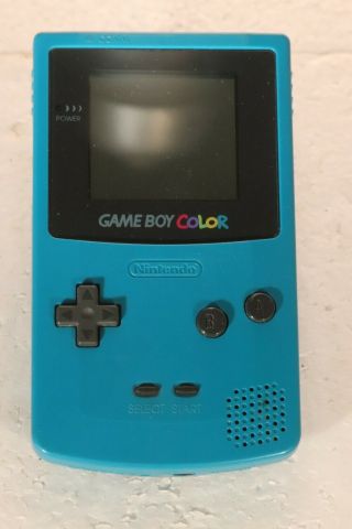 Vintage Japan 1998 Model Cgb - 001 Teal Blue/green Nintendo Gameboy Color Console