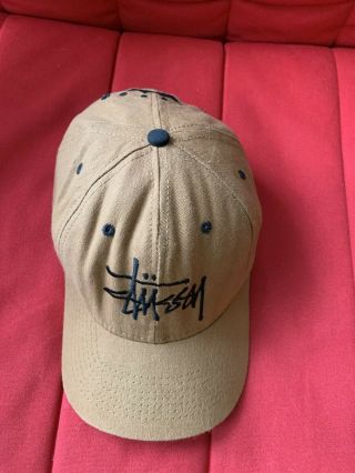 Vintage 90’s Stussy King Size Crown Snapback Hat Cap Spellout Logo 2