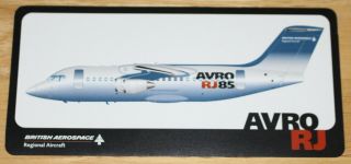 Bae British Aerospace 146 Avro Rj85 Regional Aircraft Sticker