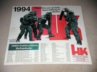 Vintage Rare 1994 Hk Itd International Training Division Poster - Not A Reprint