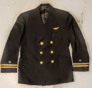 Ww2 Named Us Navy Pilot Service Dress Blue Uniform Jacket Wool D.  Klein & Bro.