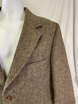 Vintage Pendleton Tweed Mens Sport Coat Blazer Wool Sport Jacket 46r 2 Button