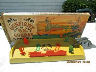 Vintage Gunfight At The Ok Corral Game Ideal Toys Missing One Gun