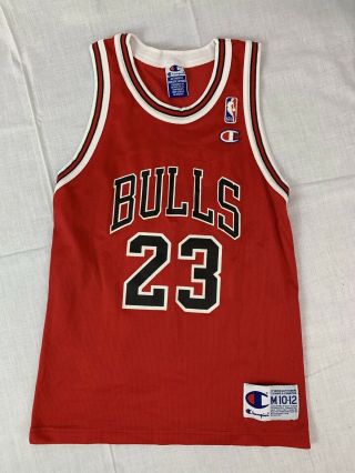 Vintage Champion Jersey Michael Jordan Chicago Bulls Boys M 10 - 12 Nba 90s