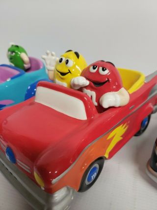 Red Green yellow blue M&M ' s Mars Ceramic Candy Dish 3 CLASSIC CARS galerie decor 3