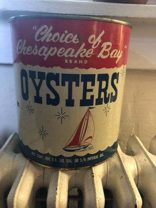 Jw Ferguson Choice Of Chesapeake Bay Oyster Can - Gallon - Remlik Va -