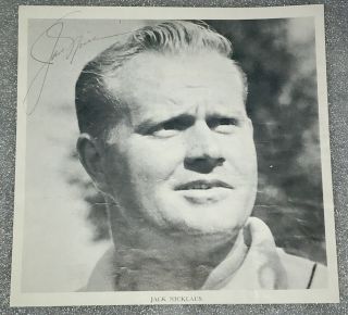 Vintage 1966 - Jack Nicklaus Autographed Signed 7x7 Photo - Golf Legend Pga Hof