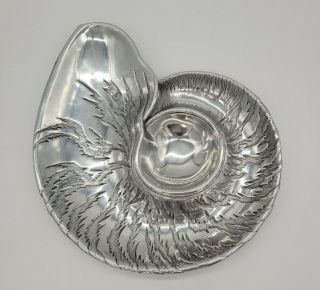 Arthur Court Nautilus 2005 Chip And Dip Tray Silver Tone Large Bowl 15 "