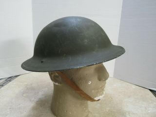 British Ww2 Brodie Doughboy Helmet Greek Lend Lease 1942 Dated