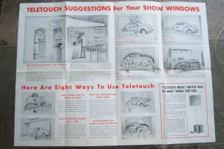 RARE TELETOUCH MAGIC SWITCH ADVERTISING POSTER THEREMIN INVENTION 3
