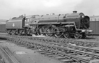 Photobr British Railways Steam Locomotive Class 6mt 4 - 6 - 2 72008 Crewe North 1954