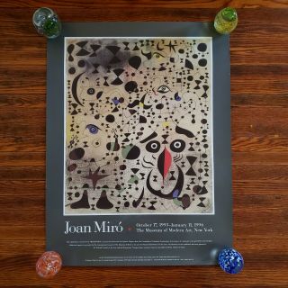 Vintage Joan Miro 1993 Museum Of Modern Art York Exhibit Poster