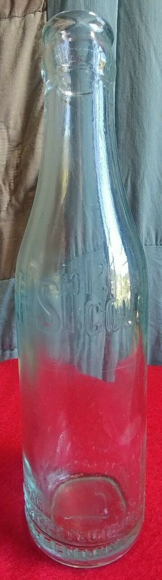 Rare Old 1900`s Vintage Pepsi Cola Clear Straight Side Glass Bottle,  Warrenton Va