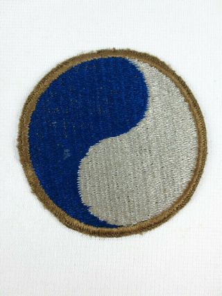 Wwii Us Army 29th Infantry Division Green Back Patch Military Insignia