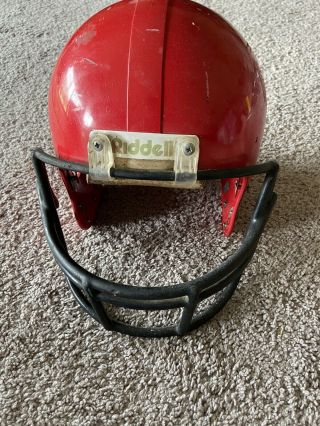 Red Riddell Pac3 Football Helmet Vintage With Schutt Face Mask Size 7 1/4