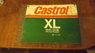 Castrol Xl Oil Sign 37cm X 29cm Year 1962 59 Years Old Ex Q.  L.  D.  Depot.
