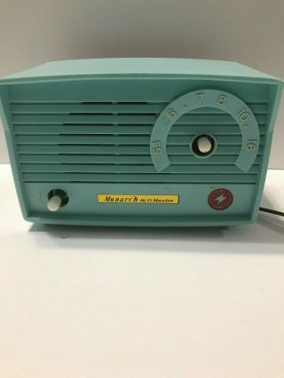 Vintage Monarch Hi Fi Master Blue Radio Model Re - 5 - 1