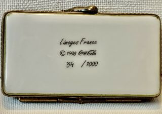 Rare - Coca Cola 5¢ Advertising Sign Limoges Box 2