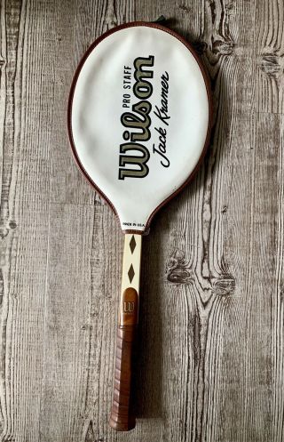 Wilson Jack Kramer Pro Staff Vintage Tennis Racquet 4 - 1/2 " Leather Grip Wooden