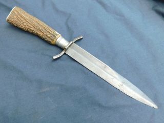 Wwii Custom Made German Fighting Knife Dagger From Baynet G.  Meindl