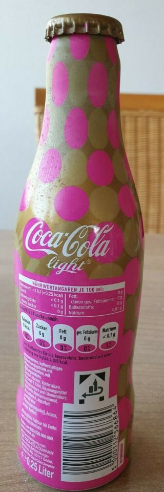 Coca Cola alu bottle from Germany.  Zac Posen Designer.  Full bottle 3