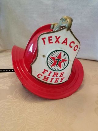 Vintage 1960s Texaco Fire Chief Helmet (plastic Toy Hat Helmet)