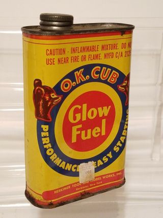 Ok Cub Herkimer Tool Model Miniature Engines Glow Fuel Advertising Tin Can