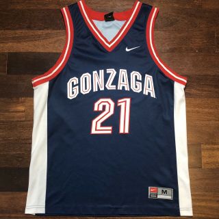 Vintage Nike Ncaa Basketball Gonzaga Legend Dan Dickau Jersey Men’s Size Medium