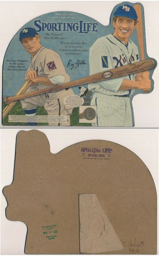 Sporting Life Bat,  Die - Cut Display AD Sign - Roy Hobbs,  N.  Y. ,  size - 10 