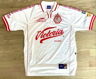 Atletica Deportivo Toluca Jersey Vintage 90s White Liga Mx Soccer Size Large