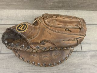 Vintage Rare Wilson “the A2800” 1st Base Mitt Leather Glove Rht Made In Usa