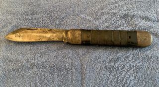 Wwii,  Usn / Usaaf Folding Survival Knife,  For C - 1 Vest,  Colonial Prov.  R.  I.