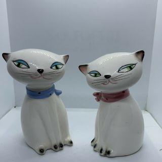 Vintage Holt Howard Cozy Kittens Salt And Pepper Shakers Siamese Cats Fw 34