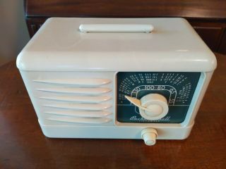 Vtg Packard Bell Stationized Am Tube Radio,  Swirl Top Model 501