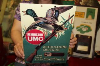 Vintage Remington Umc Autoloading Shotgun Shells Gun Duck Hunting 14 " Sign