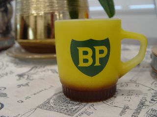 Vintage Bp British Petroleum Gas Co.  Ribbed Stackable Advertising Coffee Mug