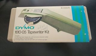 Vintage Dymo 1610 - 05 Tapewriter Kit Label Maker In Hard Case