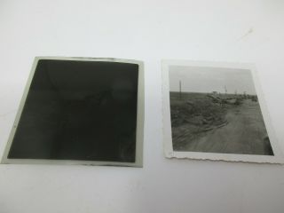 Us Wwii Gi Photo & Negative 2 German Panther Tanks Knocked Out