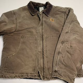 Vintage Carhartt Usa Made Quilt Lined Work Jacket Size L