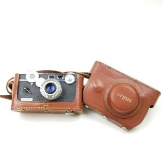 Argus C3 Rangefinder 35mm Film Camera 50mm Coated Cintar With Leather Case Vtg