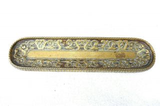 Early Vintage Brass Pen/pencil Tray - Jewellery/trinket Tray Holder Mid Century