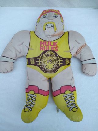 Vintage Hulk Hogan Tonka Wwf Wrestling Buddies Stuffed Toy Plush Pillow 80s 90s
