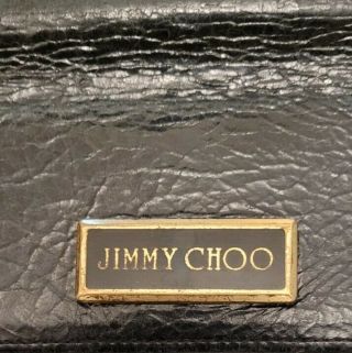 Vintage JIMMY CHOO black Leather 8 Part Wallet 2