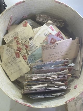 Box Of Old Love Letters Early 1900 - 1940 