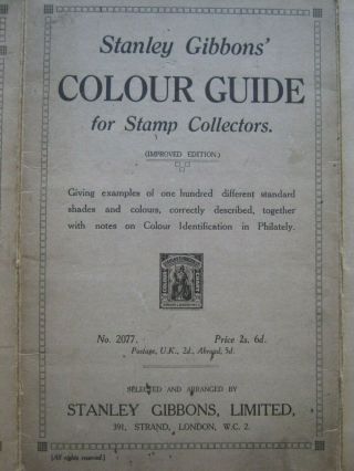 Vintage Stanley Gibbons Colour Guide For Stamp Collectors